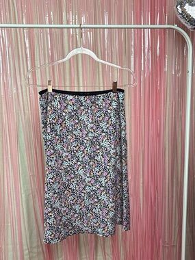 Vintage Floral Slip Skirt M